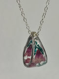Epoxy resin and natural flower necklace No. 30