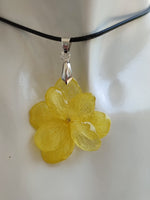 Epoxy resin and Hydrangea necklace and earrings set №S/74 