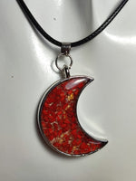 Epoxy resin and natural flower necklace No.144